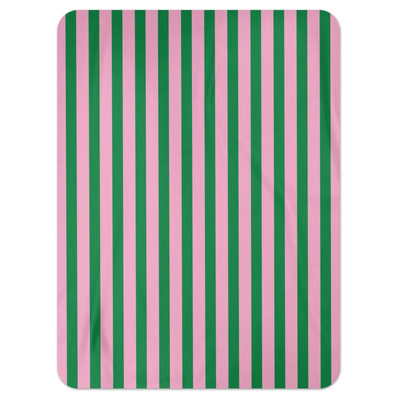 Stripe Throw Poppy Green Pink – CYL