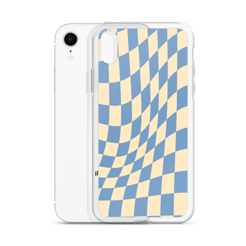 Checkered iPhone Case Clear Checkerboard Checker Pastel Phone 