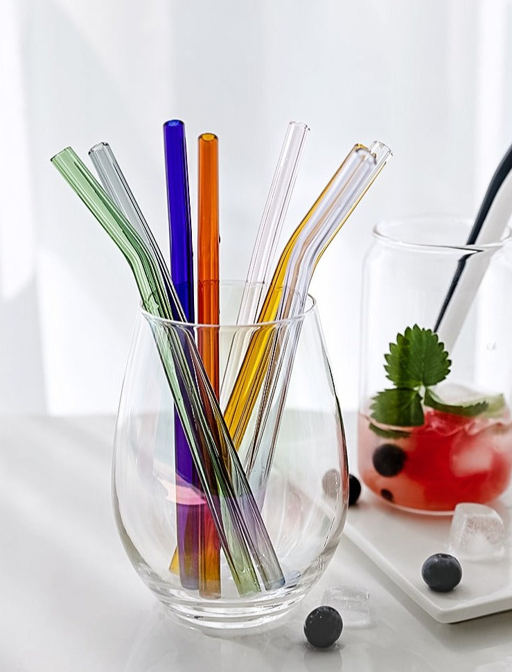 Wavy Glass Straw Reusable Glass Straws Glass with Straw - China Wavy Glass  Straw and Reusable Glass Straws price